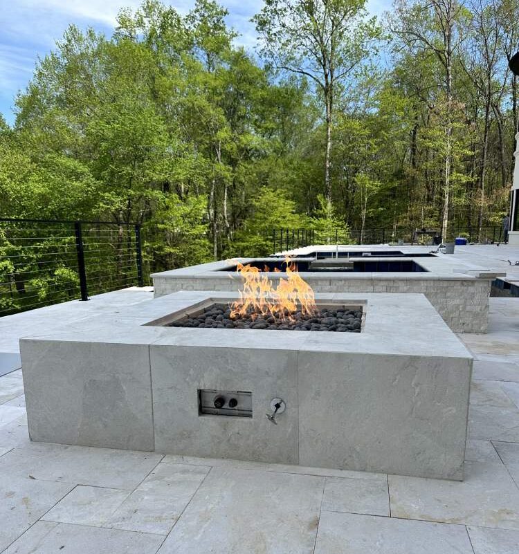 Square Tiled Firepit